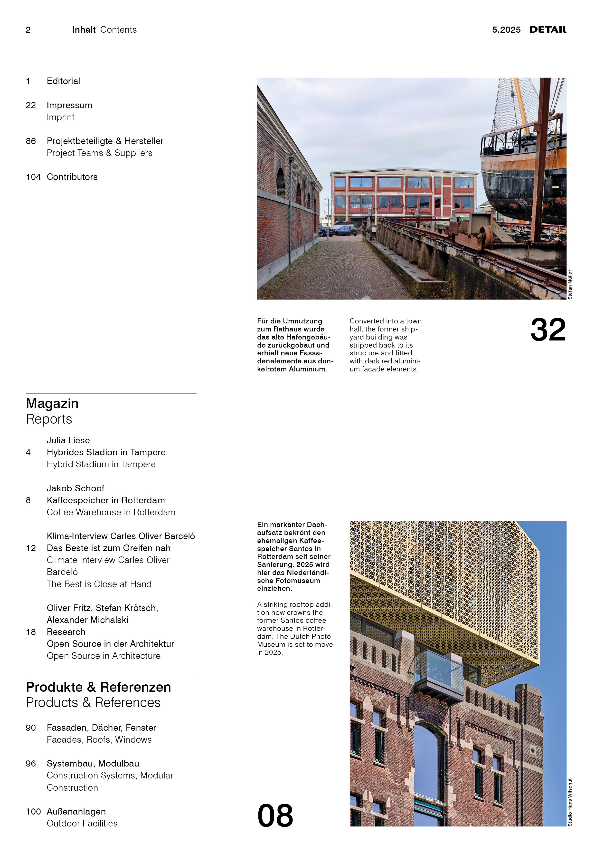 DETAIL 5.2025 Inhaltsverzeichnis links