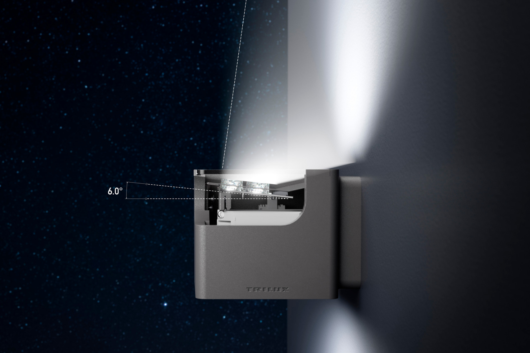 Mit Osido pr&auml;sentiert Trilux eine modulare Leuchtenfamilie f&uuml;r den Au&szlig;enbereich. Unterschiedliche Lichtverteilungen und Farbtemperaturen erm&ouml;glichen eine pr&auml;zise, an den architektonischen Kontext angepasste Lichtplanung. &copy; Trilux