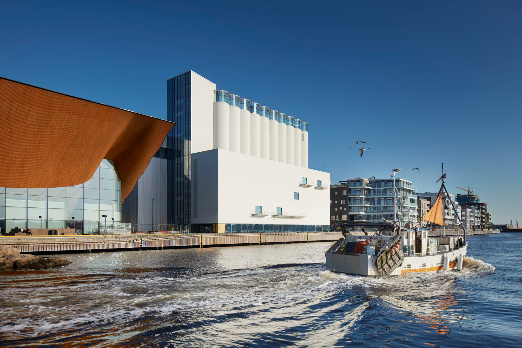 Das neue Kunstsilo in Kristiansand ist Teil des neuen Kulturviertels. © Alan Williams Photography