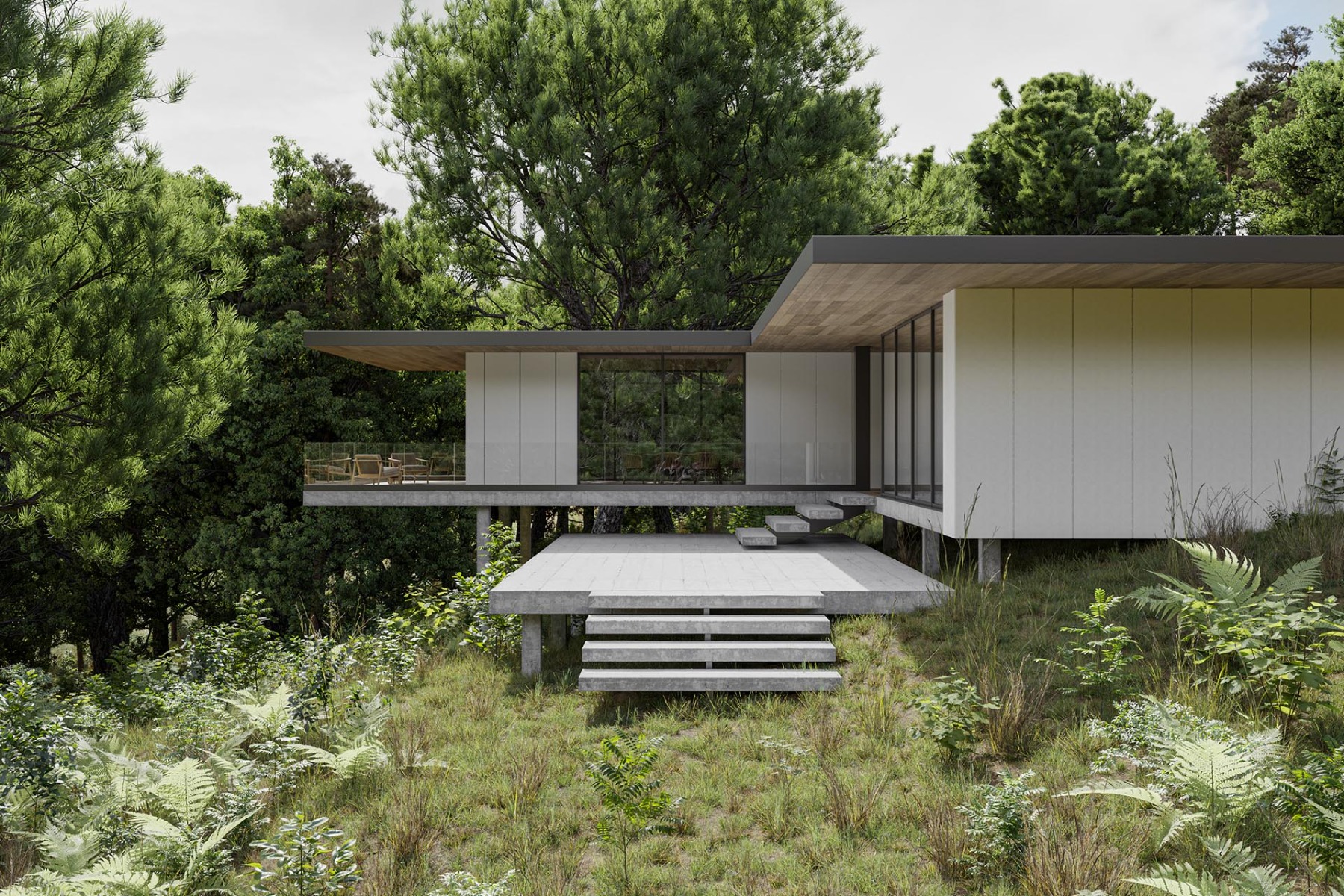 Das natürliche Cremeweiß von Arctic Granite eignet sich auch für Fassaden-Anwendungen. Seit Januar 2025 sind SCS-zertifizierte Platten mit bis zu 7 % recycelte Bestandteile erhältlich. © Himacs