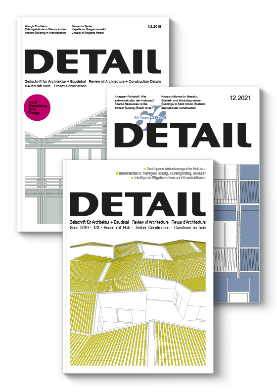 Auf dem Cover sind die 3 verschiedenen Hefte zu sehen, die zum Thema Bauen mit Holz zusammen gestellt worden sind.