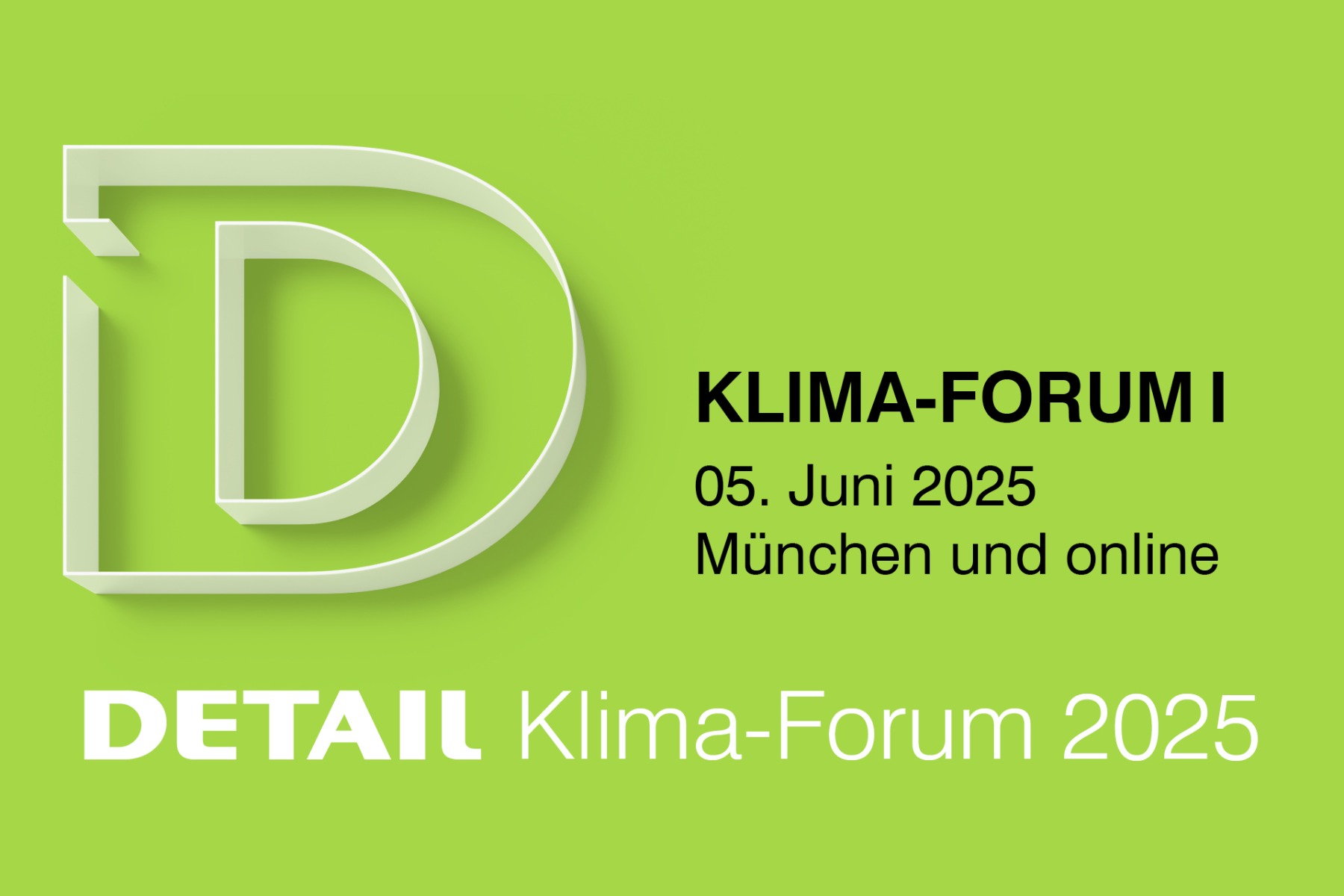 DETAIL Climate Forum Munich 05. Juni 2025