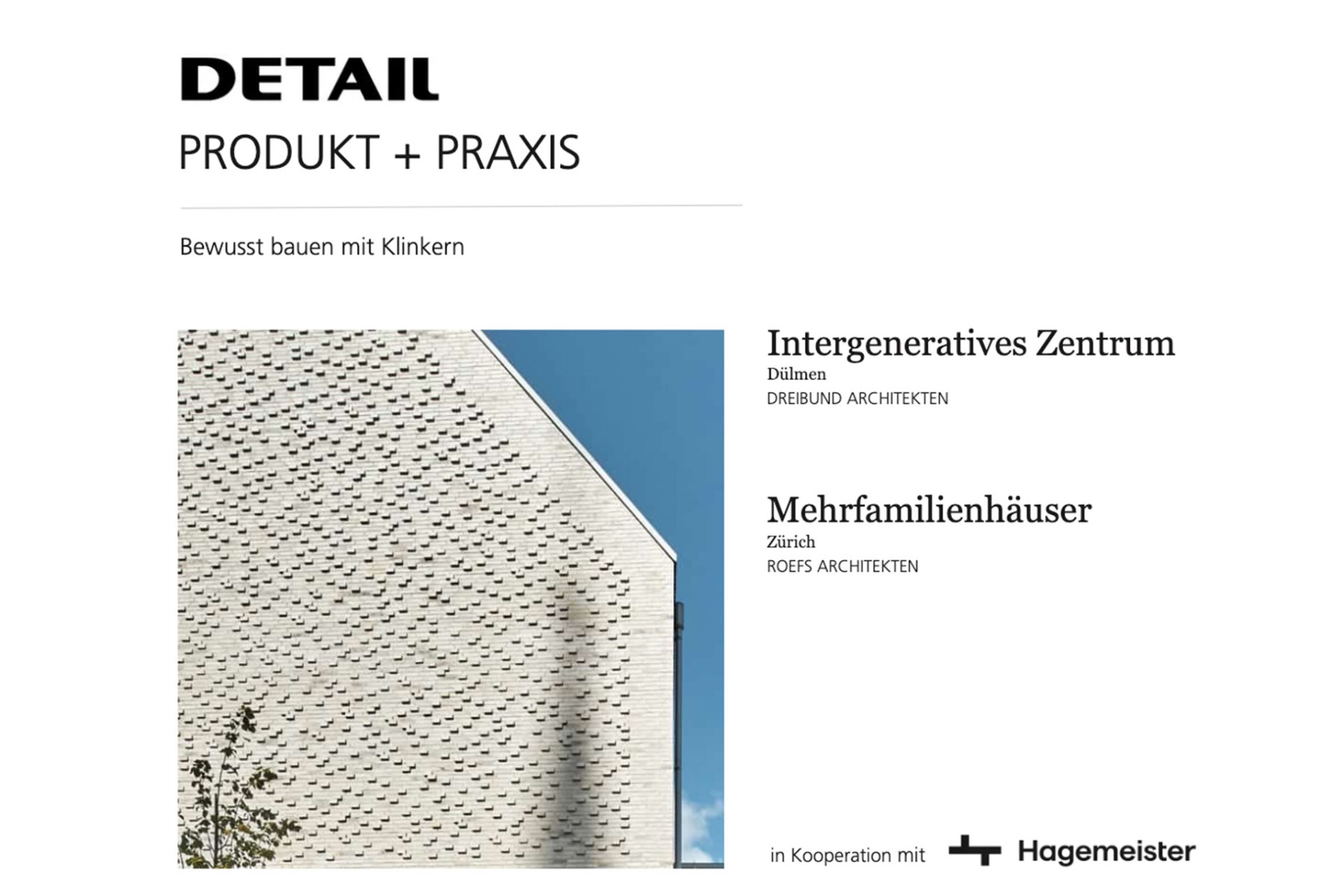 Hagemeister Klinkerfassade - Detail 4.2023