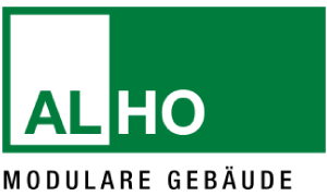 ALHO Modulare Geb&auml;ude_Logo in wei&szlig;-gr&uuml;n