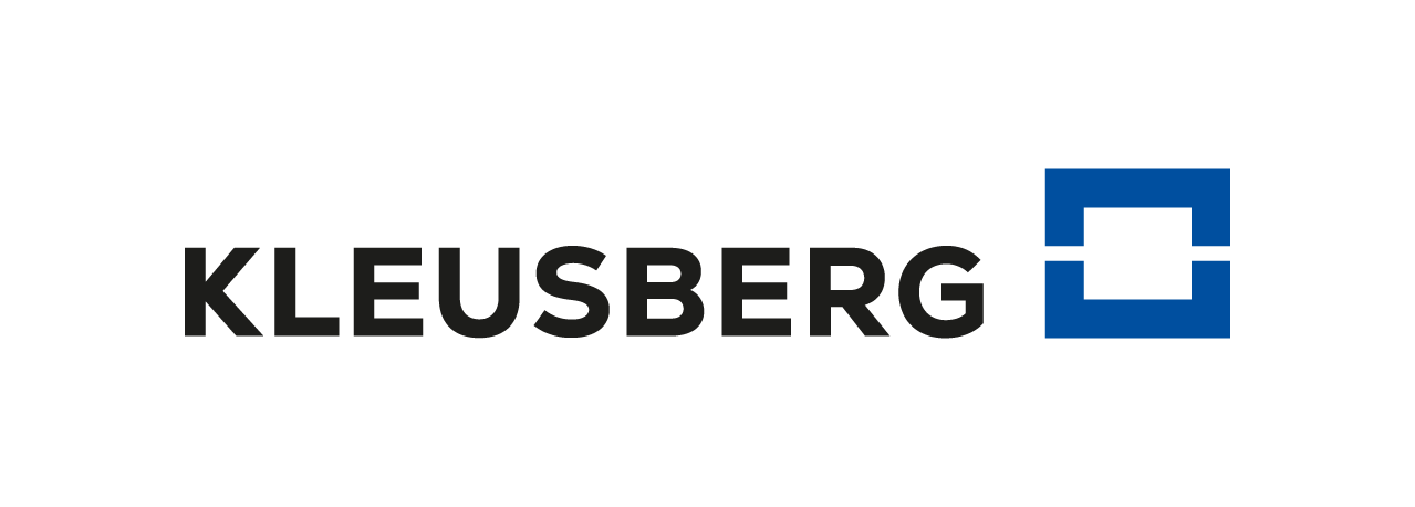 Kleusberg Logo in schwarz-blau